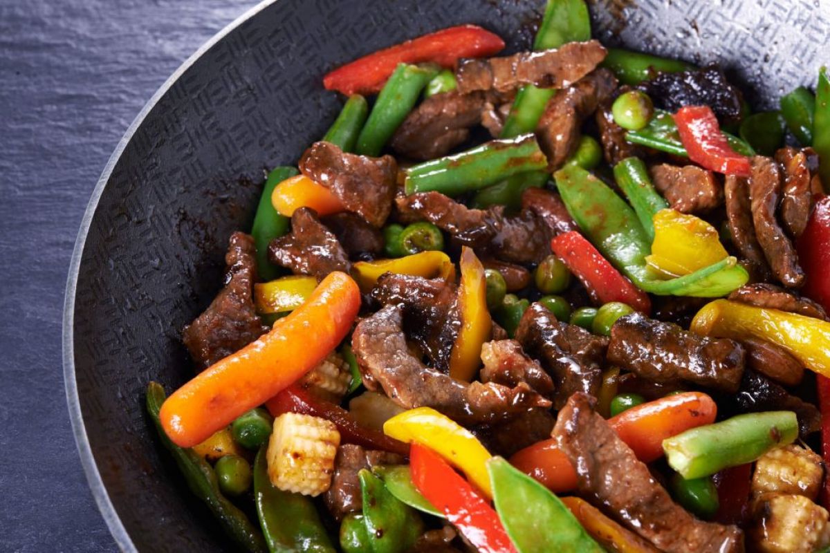 Wok de Zapallitos y carne